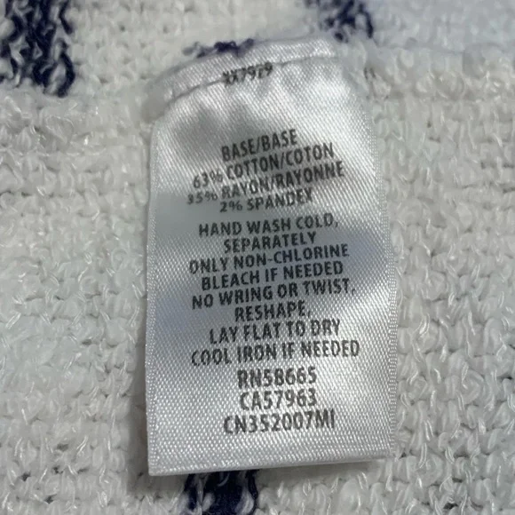 Caslon Womens M Black White Striped long, Sleeve Pullover Cowl Neck Sweater - Picture 7 of 9